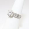 Picture of Platinum, Round Brilliant Cut & Pave Set Diamond Engagement Ring