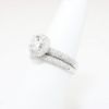 Picture of 18k White Gold, Round Brilliant Cut & Pave Set Diamond Two-Piece Bridal Ring Set