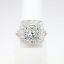 Picture of Platinum & Old European Round Cut Diamond Halo Engagement Ring