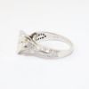 Picture of 14k White Gold, Marquise Brilliant Cut & Diamond Cluster Accent Engagement Ring