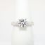 Picture of 14k White Gold, Round Brilliant Cut & Pave Set Diamond Engagement Ring