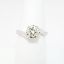 Picture of 14k White Gold, Round Brilliant Cut & Diamond Cluster Accented Engagement Ring