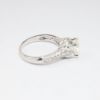 Picture of 14k White Gold, Round Brilliant Cut & Diamond Cluster Accented Engagement Ring