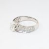 Picture of 14k White Gold, Round Brilliant Cut & Diamond Cluster Accented Engagement Ring