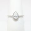 Picture of 14k White Gold & Pear Cut Halo Diamond Engagement Ring