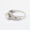 Picture of 14k White Gold, Marquise Brilliant Cut & Diamond Cluster Accented Engagement Ring