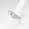 Picture of 14k White Gold & Three-Stone, Round Brilliant Cut Diamond Engagement Ring