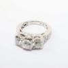 Picture of 14k White Gold & Three-Stone, Round Brilliant Cut Diamond Engagement Ring