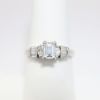 Picture of Platinum & Emerald Cut Diamond Side Stone Engagement Ring