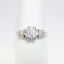 Picture of Platinum & Emerald Cut Diamond Side Stone Engagement Ring
