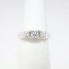 Picture of 14k White Gold & Three-Stone Round Brilliant Cut Diamond Engagement Ring