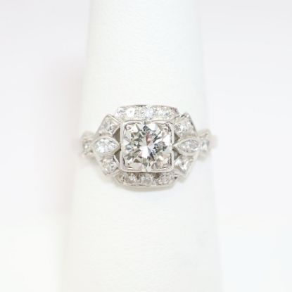 Picture of Antique Art Deco Era Iridium Platinum & Diamond Engagement Ring