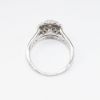 Picture of 14k White Gold, Oval Brilliant Cut & Diamond Cluster Accented Engagement Ring