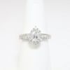 Picture of 14k White Gold, Pear Brilliant Cut Diamond Halo Engagement Ring