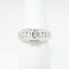 Picture of 14k White Gold, Emerald Cut Diamond & Diamond Cluster Accented Engagement Ring