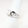 Picture of 14k White Gold, Emerald Cut Diamond & Diamond Cluster Accented Engagement Ring