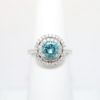 Picture of 14k White Gold & Round Brilliant Cut Diamond Halo Engagement Ring