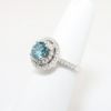 Picture of 14k White Gold & Round Brilliant Cut Diamond Halo Engagement Ring