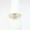 Picture of 18K Yellow Gold, Modified Square Brilliant Cut Side Stone Engagement Ring