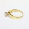 Picture of 18K Yellow Gold, Modified Square Brilliant Cut Side Stone Engagement Ring