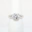 Picture of 14k White Gold, Round Brilliant Cut Diamond Solitaire Split Shank Engagement Ring