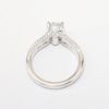 Picture of 14k White Gold, Round Brilliant Cut Diamond Solitaire Split Shank Engagement Ring