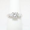 Picture of 14k White Gold & Round Brilliant Cut Three-Stone Diamond Engagement Ring