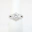 Picture of Platinum, Round Brilliant Cut & Diamond Cluster Accented Engagement Ring