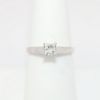 Picture of 14k White Gold, Modified Square Brilliant Cut Diamond Solitaire Engagement Ring