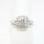 Picture of 14k White Gold, Round Brilliant Cut & Diamond Cluster Accented Two-Piece Bridal Ring Set