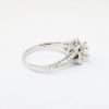 Picture of 14k White Gold, Round Brilliant Cut & Diamond Cluster Accented Two-Piece Bridal Ring Set