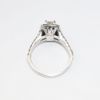 Picture of 14k White Gold, Round Brilliant Cut & Diamond Cluster Accented Two-Piece Bridal Ring Set