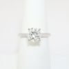 Picture of 14k White Gold & Round Brilliant Cut Diamond Solitaire Engagement Ring