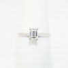 Picture of 14k White Gold & Emerald Cut Diamond Solitaire Engagement Ring