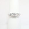 Picture of 18k White Gold & Round Brilliant Cut Triple Diamond Engagement Ring