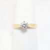 Picture of 14k Yellow Gold & Round Brilliant Cut Diamond Solitaire Engagement Ring