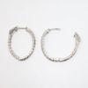 Picture of 14k White Gold & Diamond Hoop Earrings