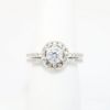 Picture of 14k White Gold & Round Brilliant Cut Diamond Halo Two-Piece Bridal Ring Set