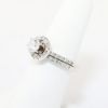 Picture of 14k White Gold & Round Brilliant Cut Diamond Halo Two-Piece Bridal Ring Set