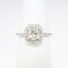 Picture of 14k White Gold & Brilliant Cushion Cut Diamond Halo Engagement Ring