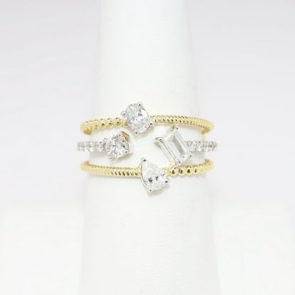 Picture of Two-Tone Multi Cut Diamond Ring, 14k Gold