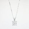Picture of 14k White Gold Diamond Cluster Pendant Necklace