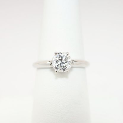 Picture of 14k White Gold & Round Brilliant Diamond Solitaire Engagement Ring