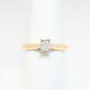 Picture of 14k Rose Gold, Cushion Cut Solitaire & Diamond Cluster Accented Engagement Ring