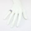 Picture of 14k White Gold, Diamond & Sapphire Accented Engagement Ring
