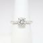 Picture of 18k White Gold, Round Brilliant Cut & Diamond Cluster Accented Engagement Ring