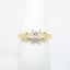 Picture of 14k Yellow Gold & Triple Square Brilliant Cut Diamond Engagement Ring