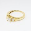 Picture of 14k Yellow Gold & Triple Square Brilliant Cut Diamond Engagement Ring