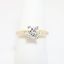 Picture of 14k Yellow Gold, Round Brilliant Cut & Diamond Cluster Accented Engagement Ring