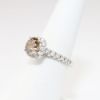 Picture of 18k White Gold & Round Brilliant Cut Brown Diamond Halo Engagement Ring